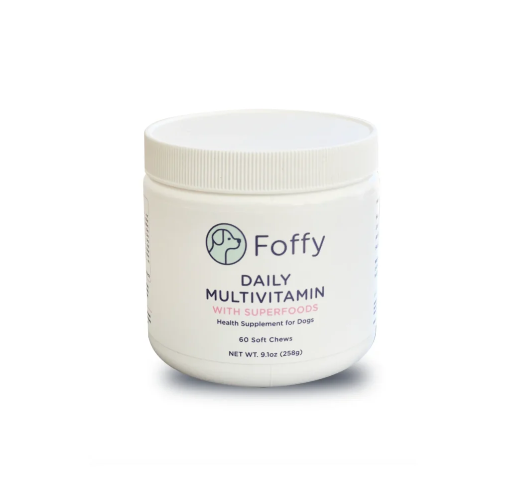 Dog multivitamin chews enriched with superfoods. Dog multivitamins for energy and healthy coat